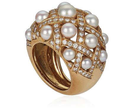 chanel manchette perle|Chanel perles ring.